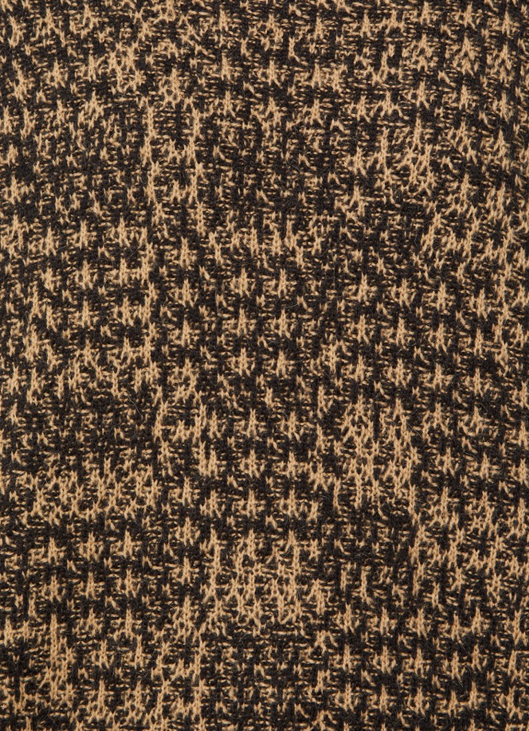CLOSED  Oversized trui in alpaca wolblend met ingebreid patroon