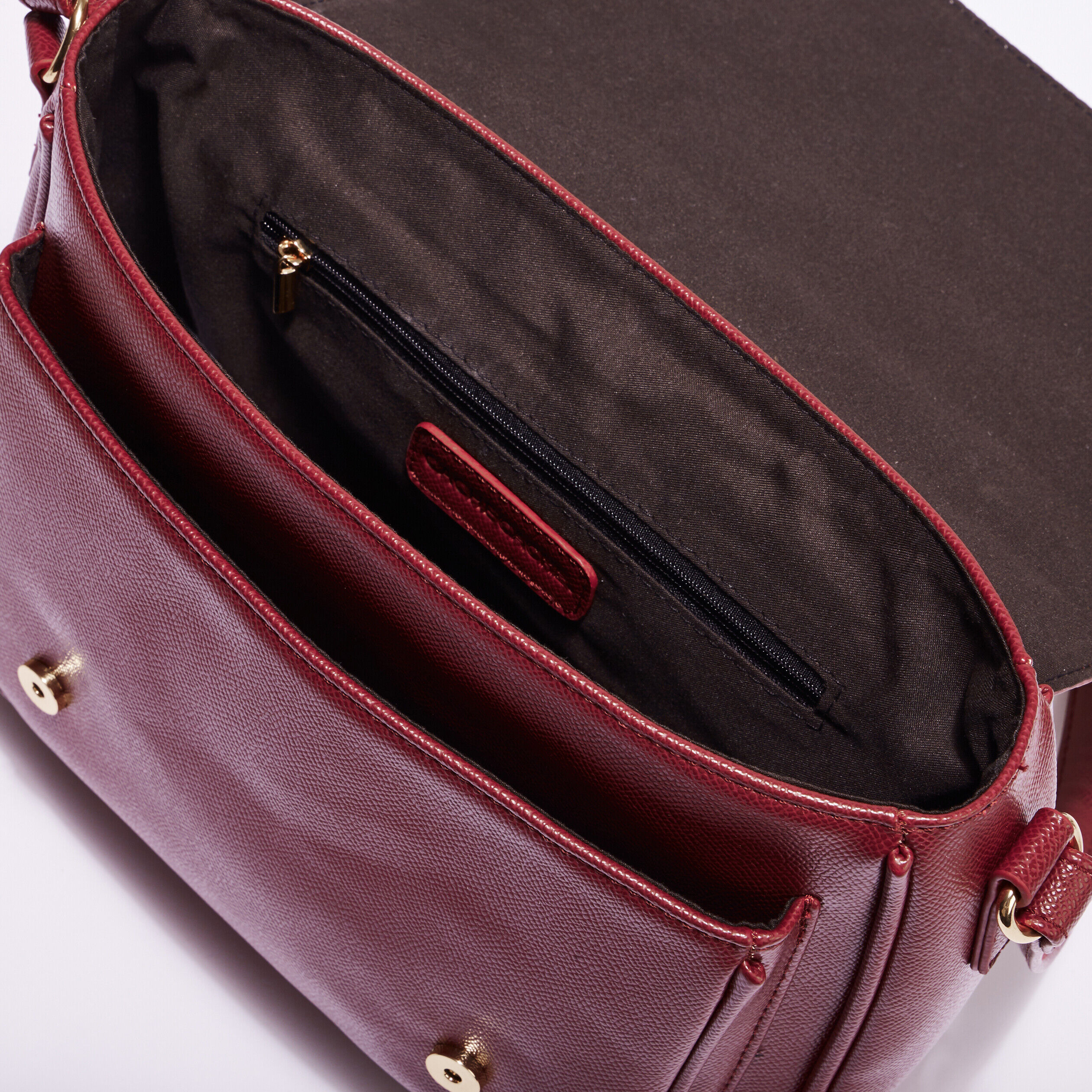Sac cartable avec bandoulière prune femme | Cache Cache