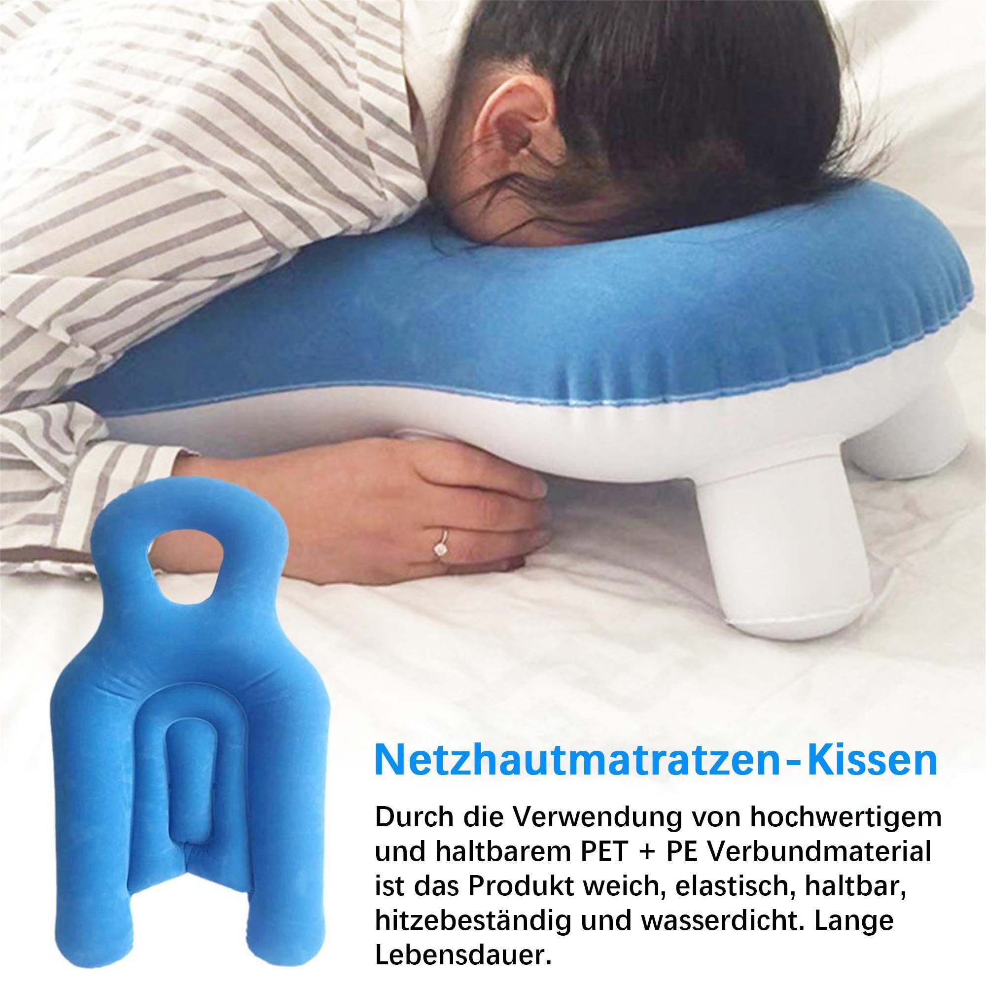 flowgoer Kopfstützkissen Ophthalmische chirurgische Kissen, 1-tlg., Größe: 96*56 cm,beflockte PVC-Material, Tragbares Gesichtskissen zum Schlafen