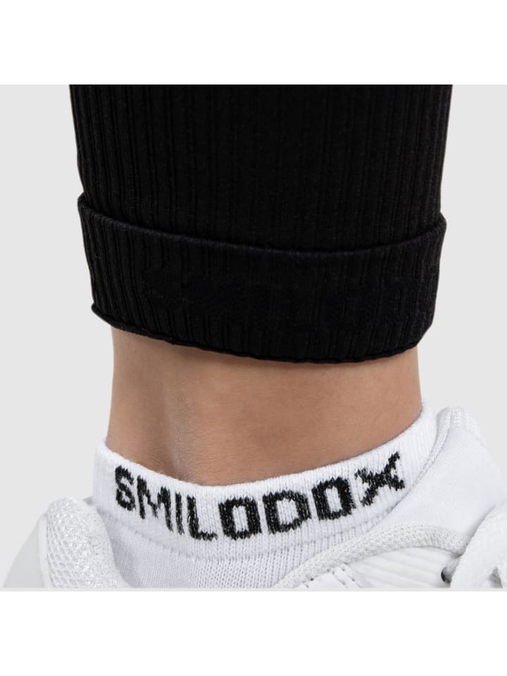 SMILODOX Kompression Leggings Amaze Ripp in Schwarz günstig kaufen