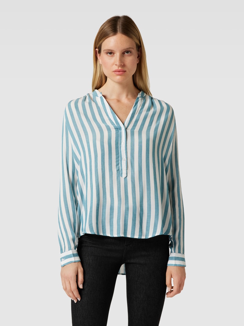 Blusenshirt mit Streifenmuster in rauchblau