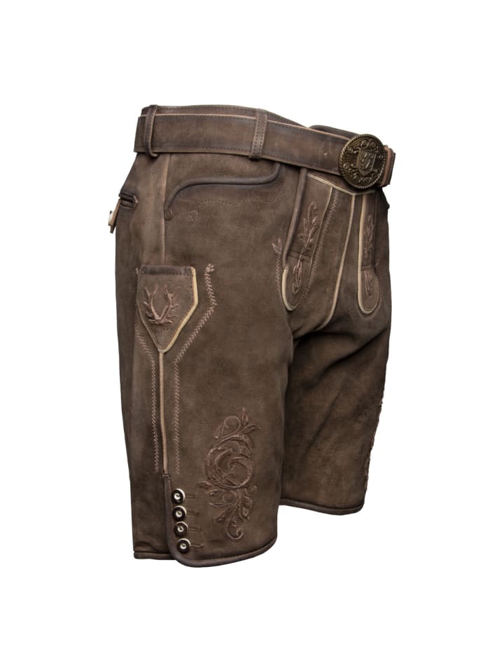 KRÜGER Lederhose Jendrik in braun günstig kaufen