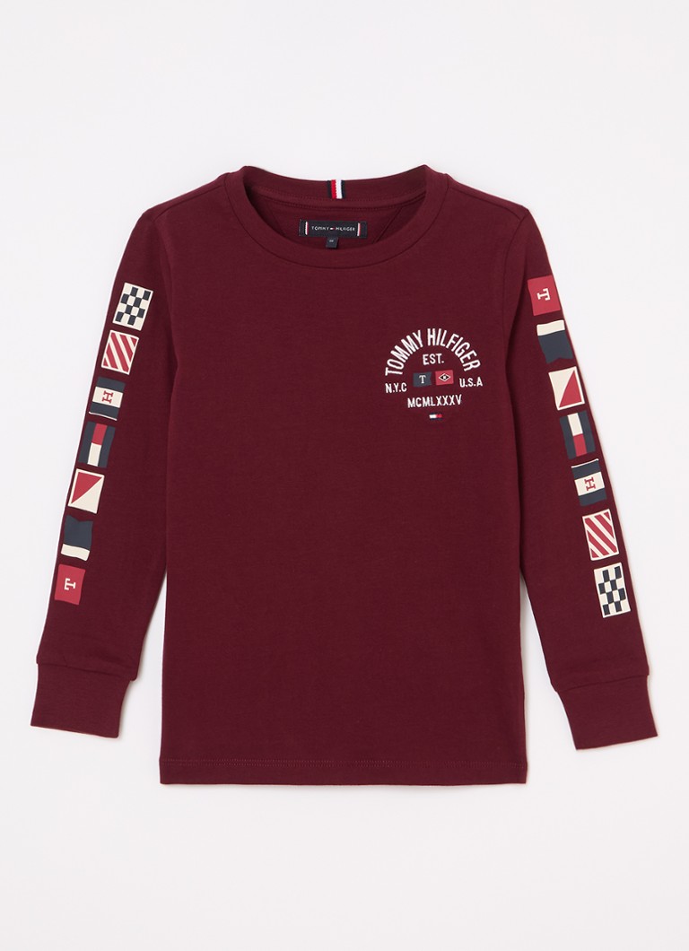 Tricou cu mânecă lungă Tommy Hilfiger cu logo imprimat