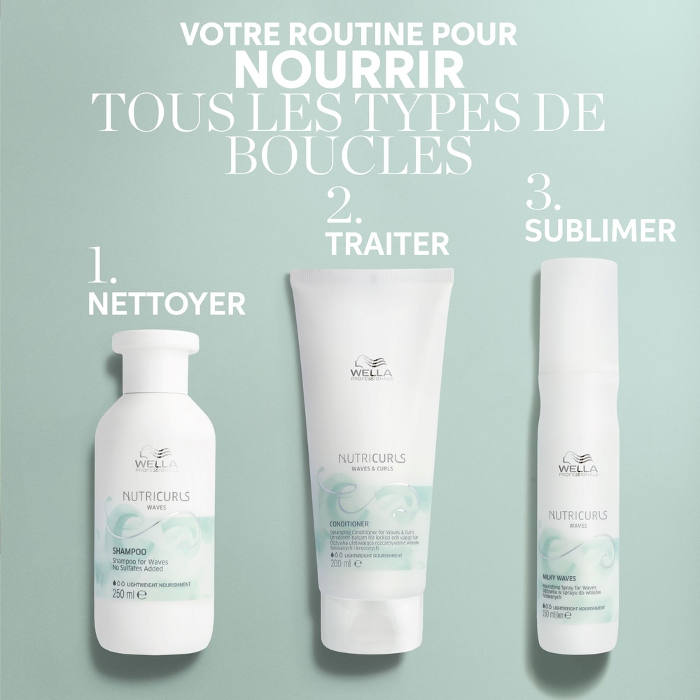 Wella Nutricurls Après-shampoing démêlant pour cheveux ondulés et bouclés Après-Shampoing
