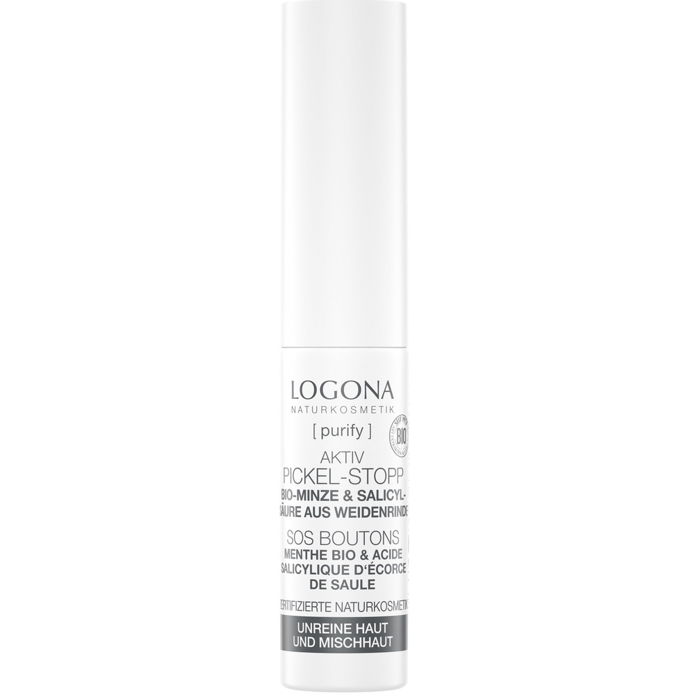 logona SOS boutons menthe bio acide salicylique, 6ml Soin quotidien