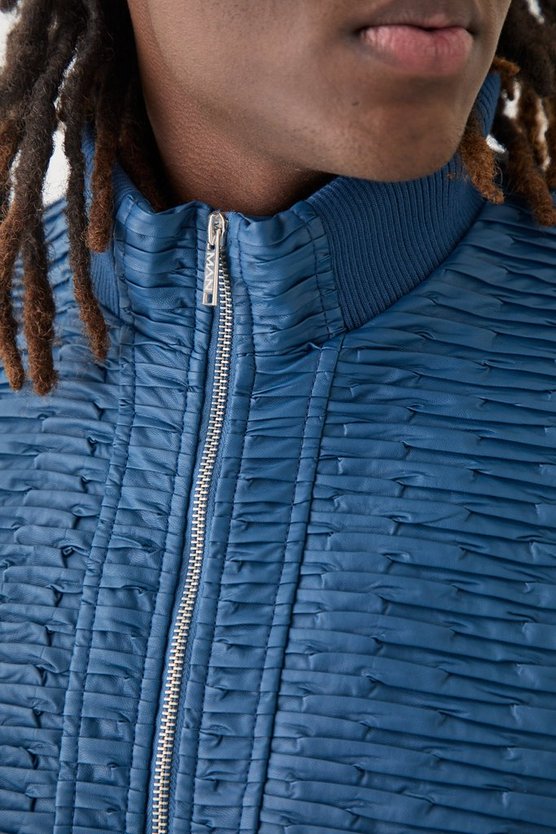 Oversize PU-Bomberjacke
