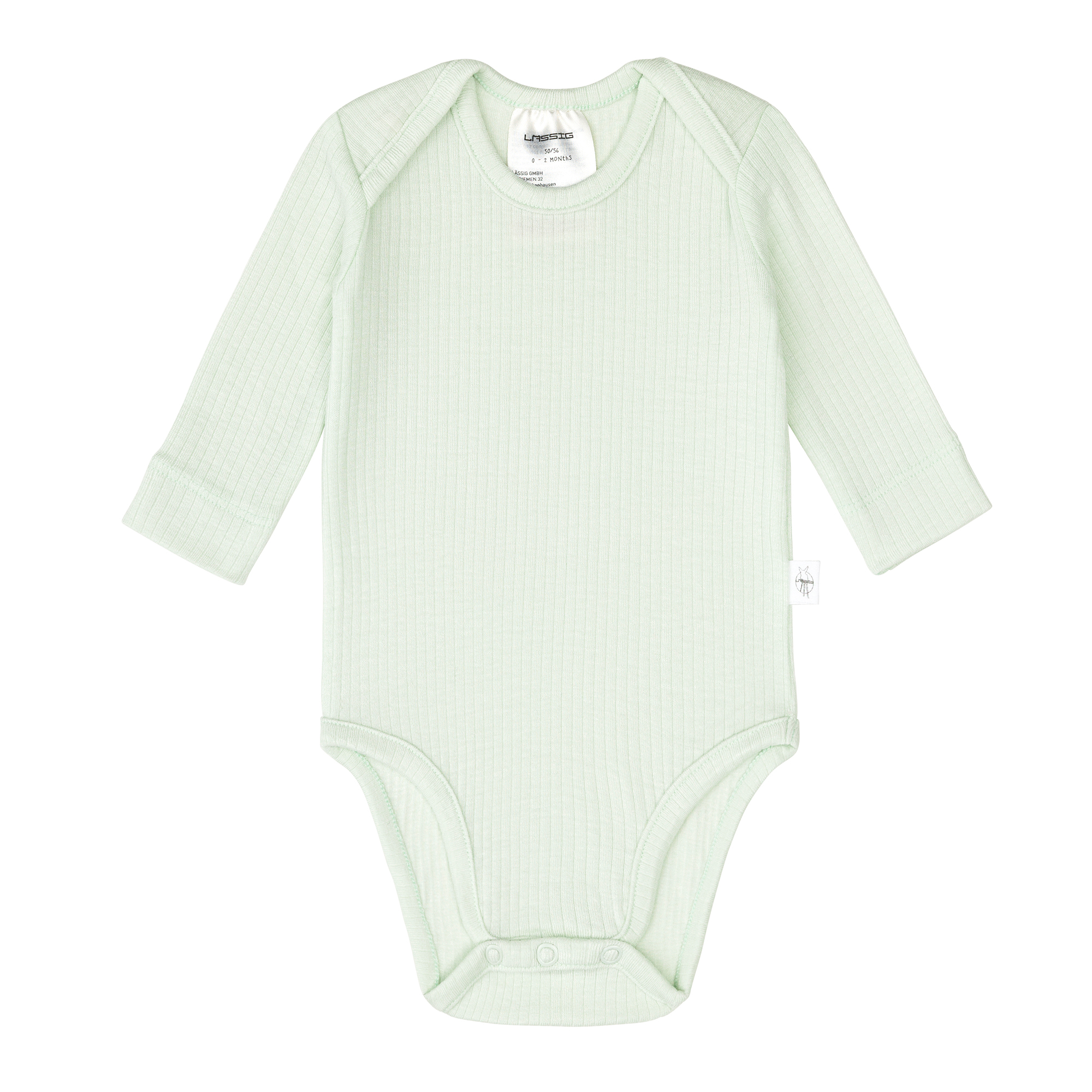 Baby Body Langarm - gerippt, Mint