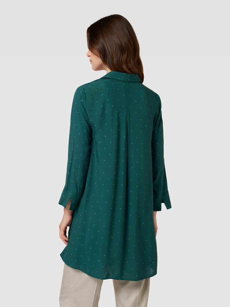 Bluse aus Viskose mit Allover-Muster Modell 'Fadonna' in dunkelgrün