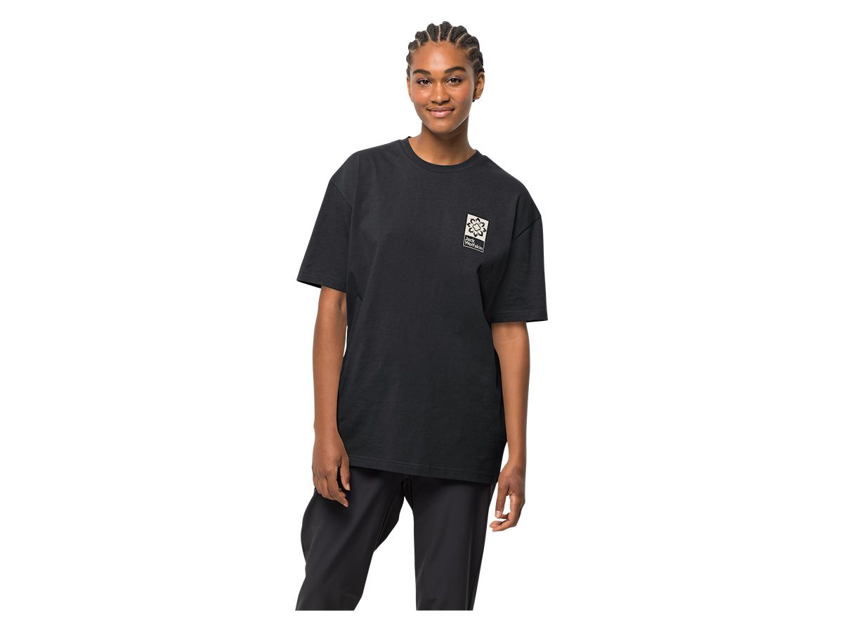 Jack Wolfskin Eschenheimer Back Granite Black Unisex T-Shirt