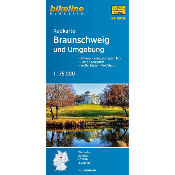 Radkarte Braunschweig und Umgebung 1 : 75.000 - Fahrradkarte
