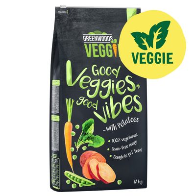 Greenwoods Veggie (Süß-)Kartoffeln mit Erbsen, Karotten und Spinat