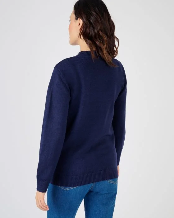 Pull col rond maille jersey
