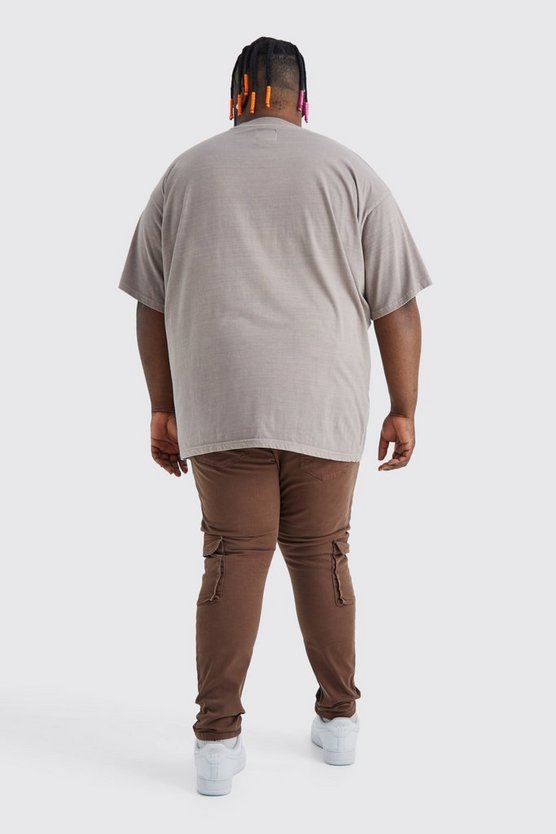 Plus Skinny Cargo-Hose mit Reißverschluss