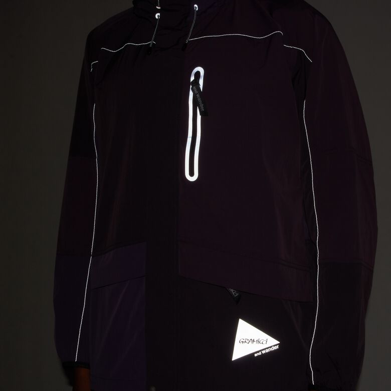 Gramicci x And Wander Patchwork Wind Hoodie multi purple