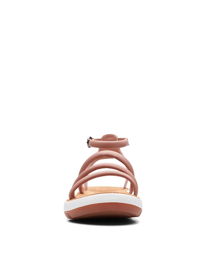 Clarks Leder-Sandalen in Rosa günstig kaufen
