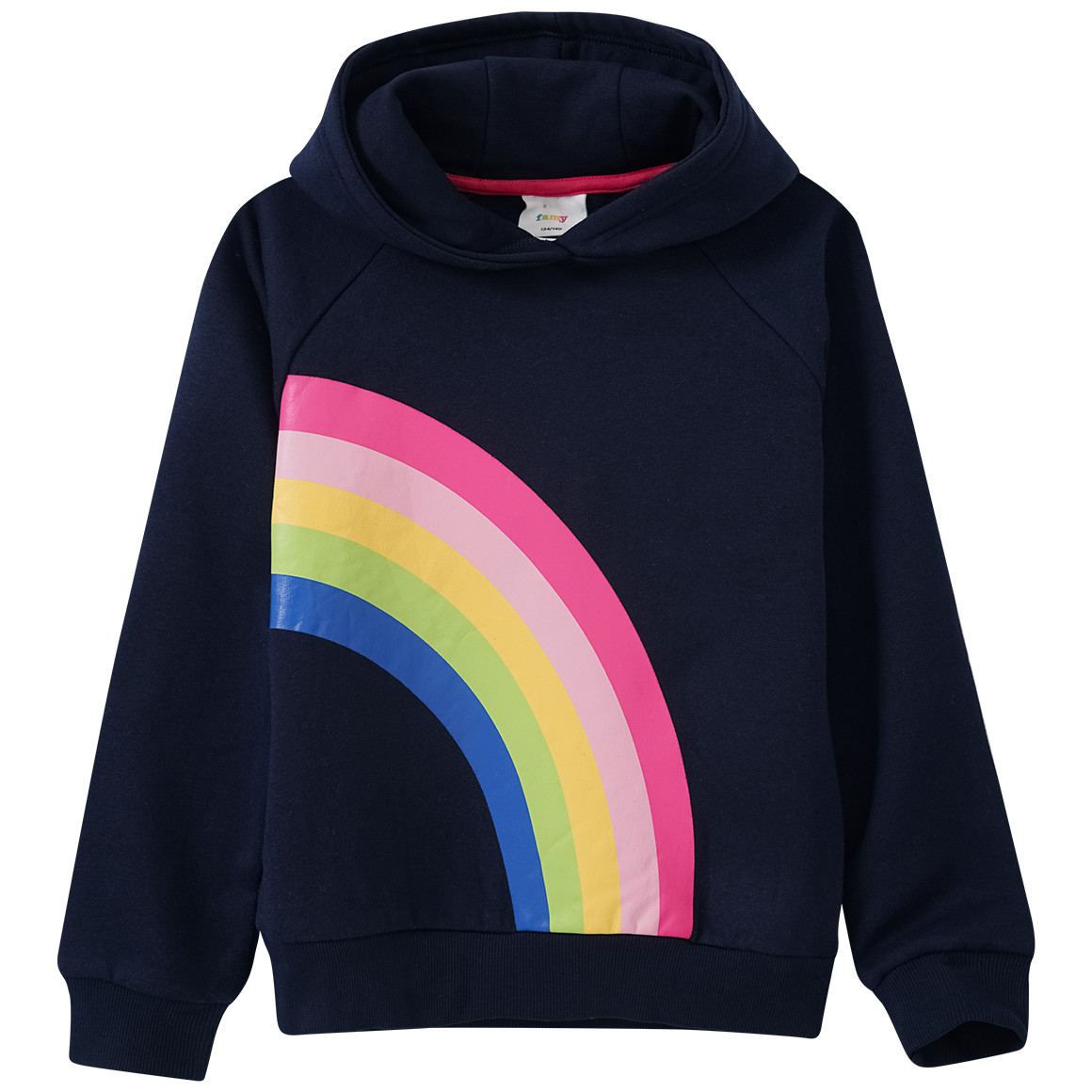 Mädchen Hoodie mit Regenbogen-Print