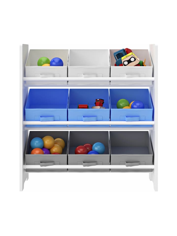 en.casa Kinderregal Boiro in Blau (H)59.5cm (B)62cm (T)29.5cm günstig kaufen onesize