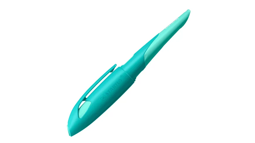 STABILO® EASYbirdy Füller für Rechtshänder in aqua grün/mint inklusive Patrone  - Schreibfarbe blau (löschbar)