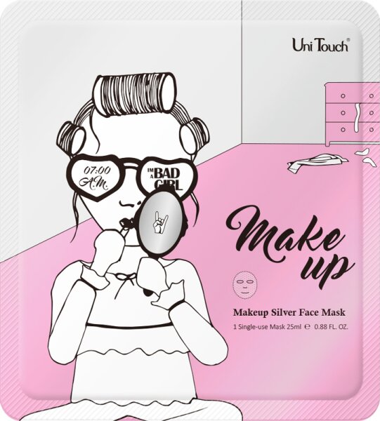 UniTouch Bad Girl Makeup Silver Face Mask Gesichtsmaske