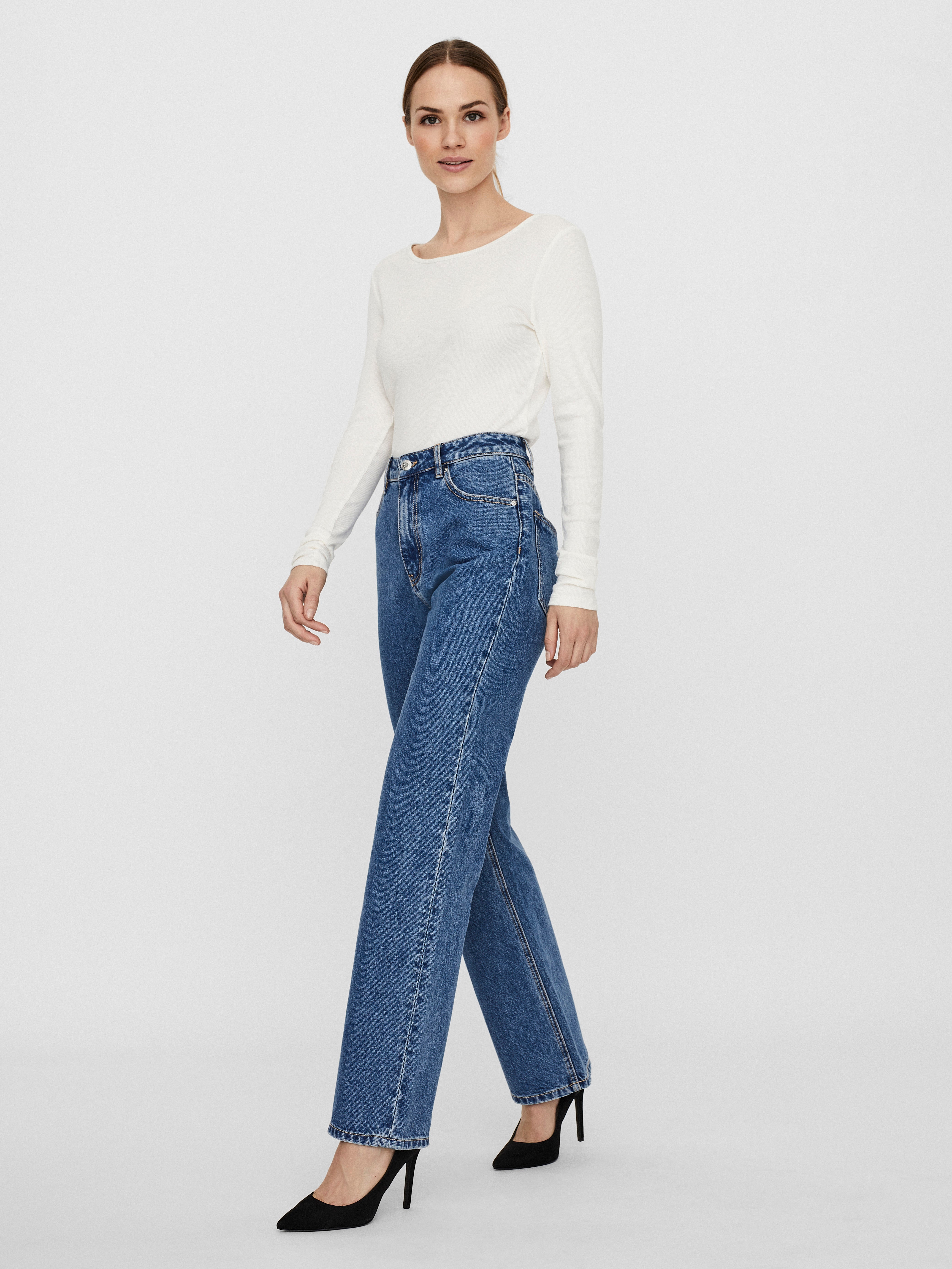 VMKITHY Hohe Taille Locker geschnitten Jeans