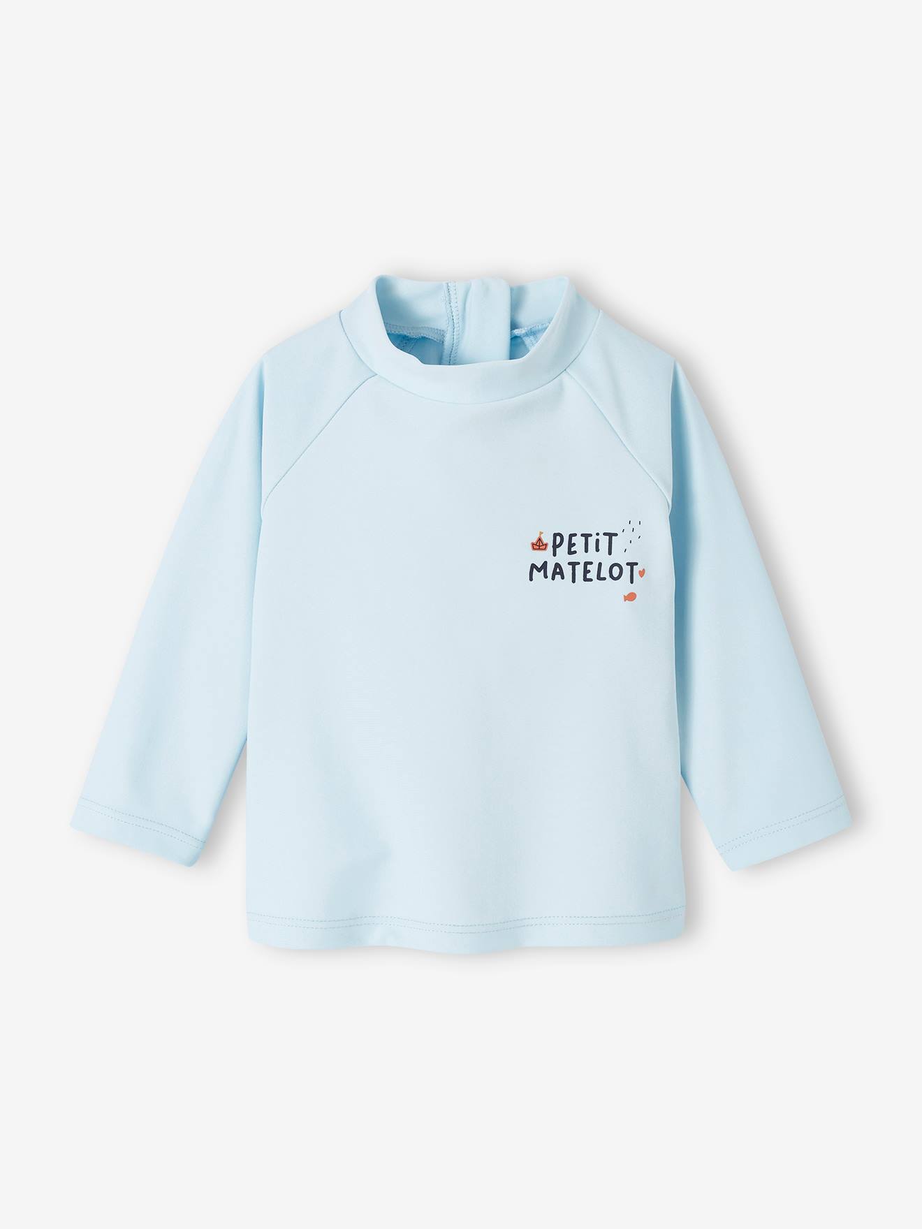 Vertbaudet Jungen Baby Badeshirt mit UV-Schutz Oeko-Tex - himmelblau