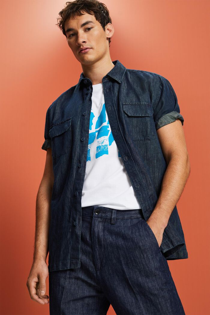 T-Shirt mit Frontprint, 100% Baumwolle
