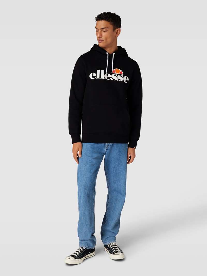 Hoodie mit Label-Print Modell 'GOTTERO' in schwarz