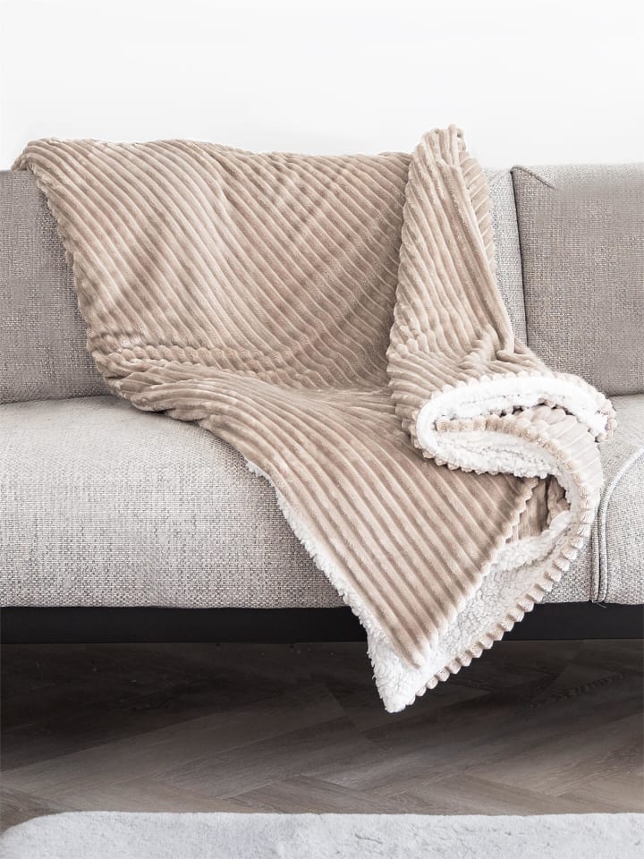 Aspero Flanell Kuscheldecke 150x200 cm Ezeiza in Taupe günstig kaufen 150 x 200 cm