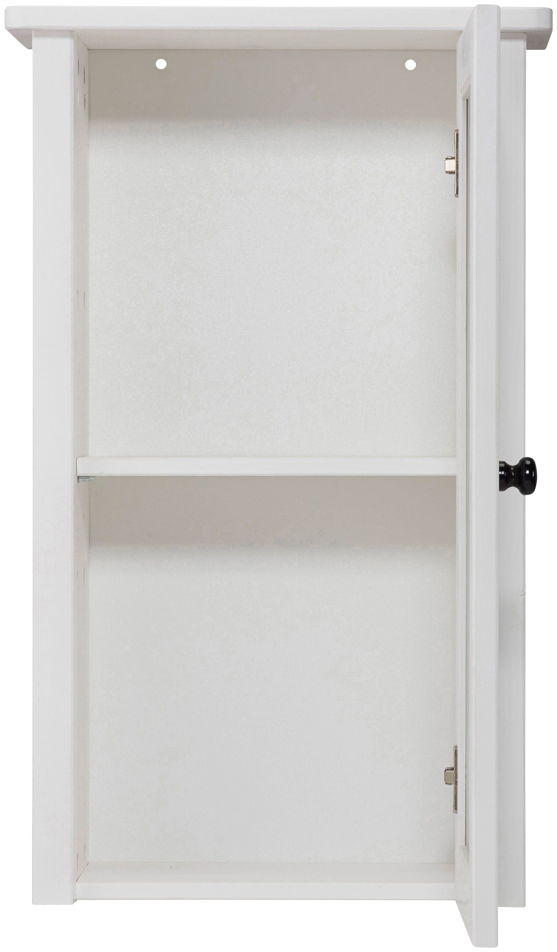 welltime Badmöbel-Set Sylt, (3-St), aus Massivholz, mit Milchglas-Einsätzen