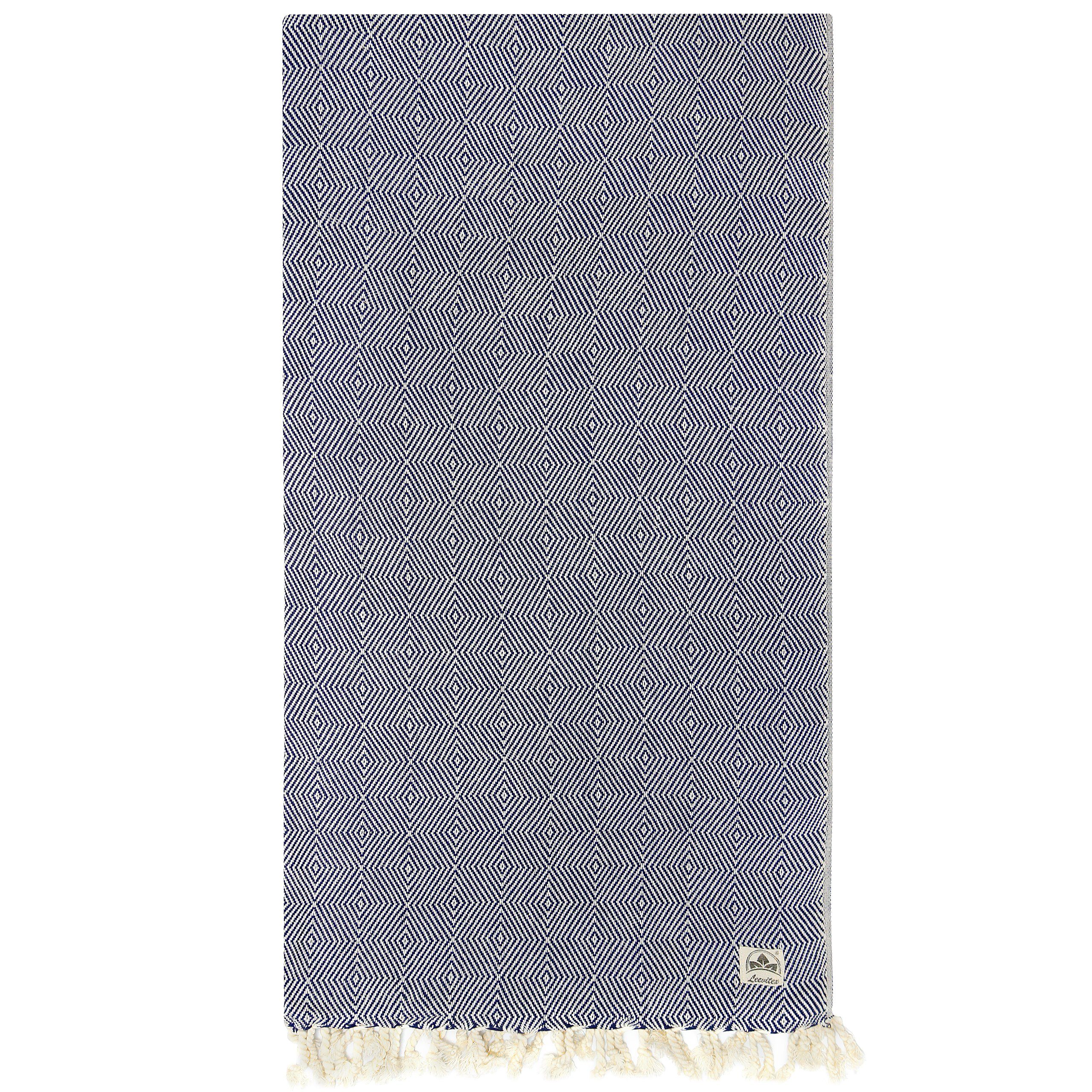 leevitex® Strandtücher KRETA, 100% Baumwolle 100 x 180 cm, Saunatuch, Badetuch, Strandtuch, Pestemal