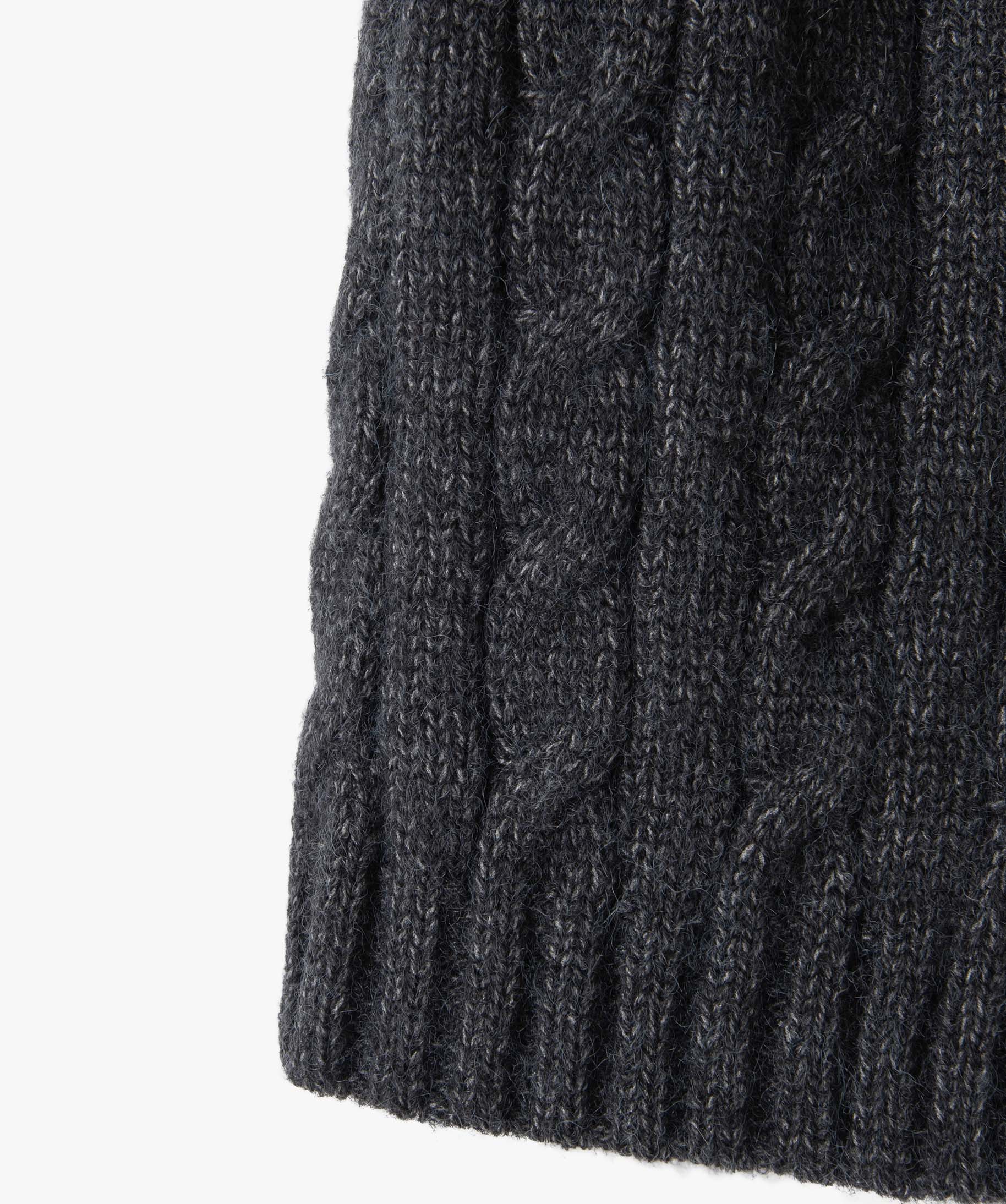 Echarpe homme chinée en maille torsadée gris | GEMO