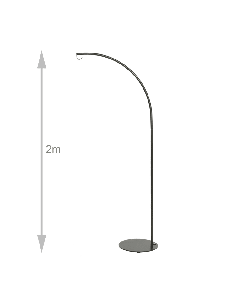 MARELIDA Lampenständer Lampenhalterung f. Lampen gebogen Metall 2m in schwarz günstig kaufen onesize