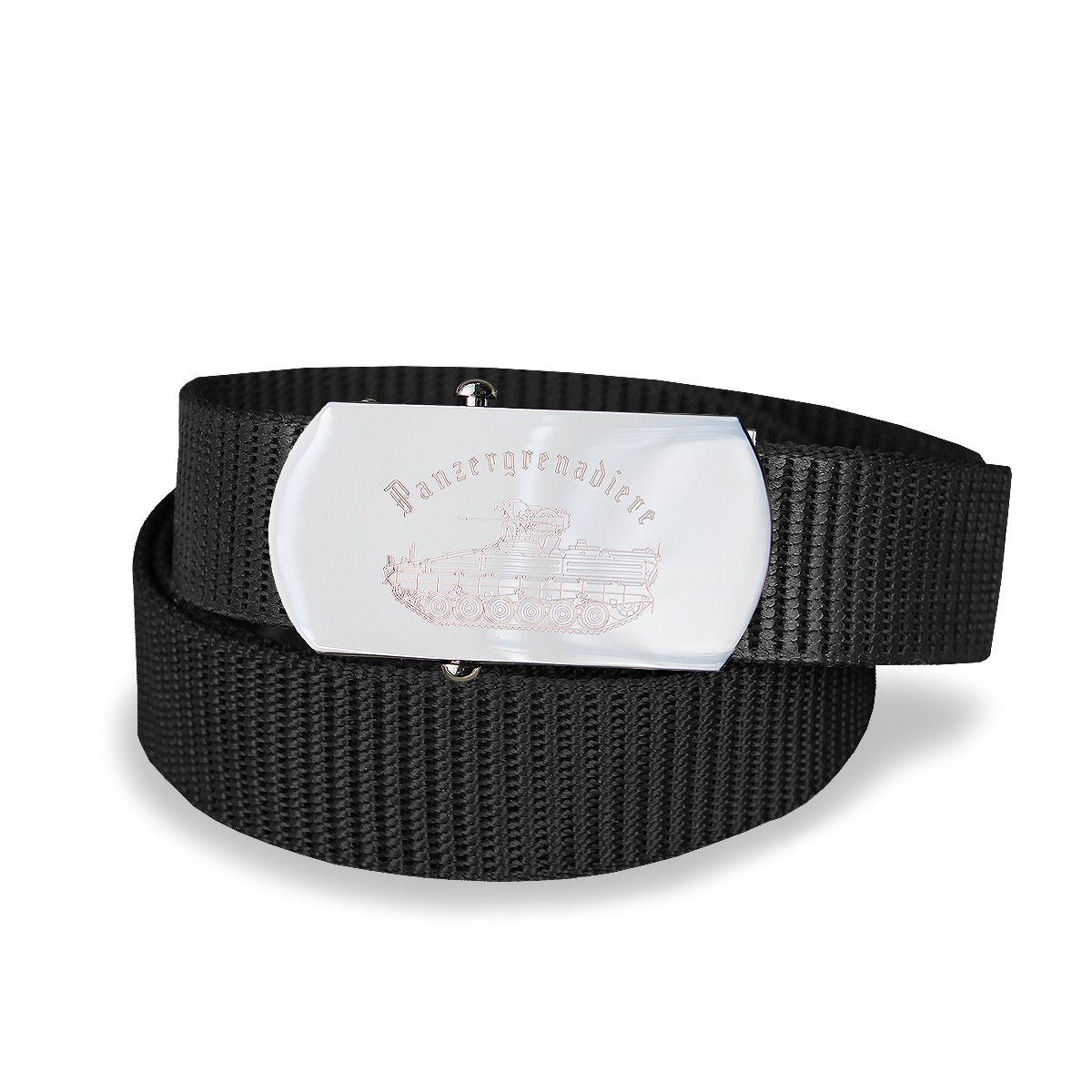 Hosengürtel mit Gravur schwarz