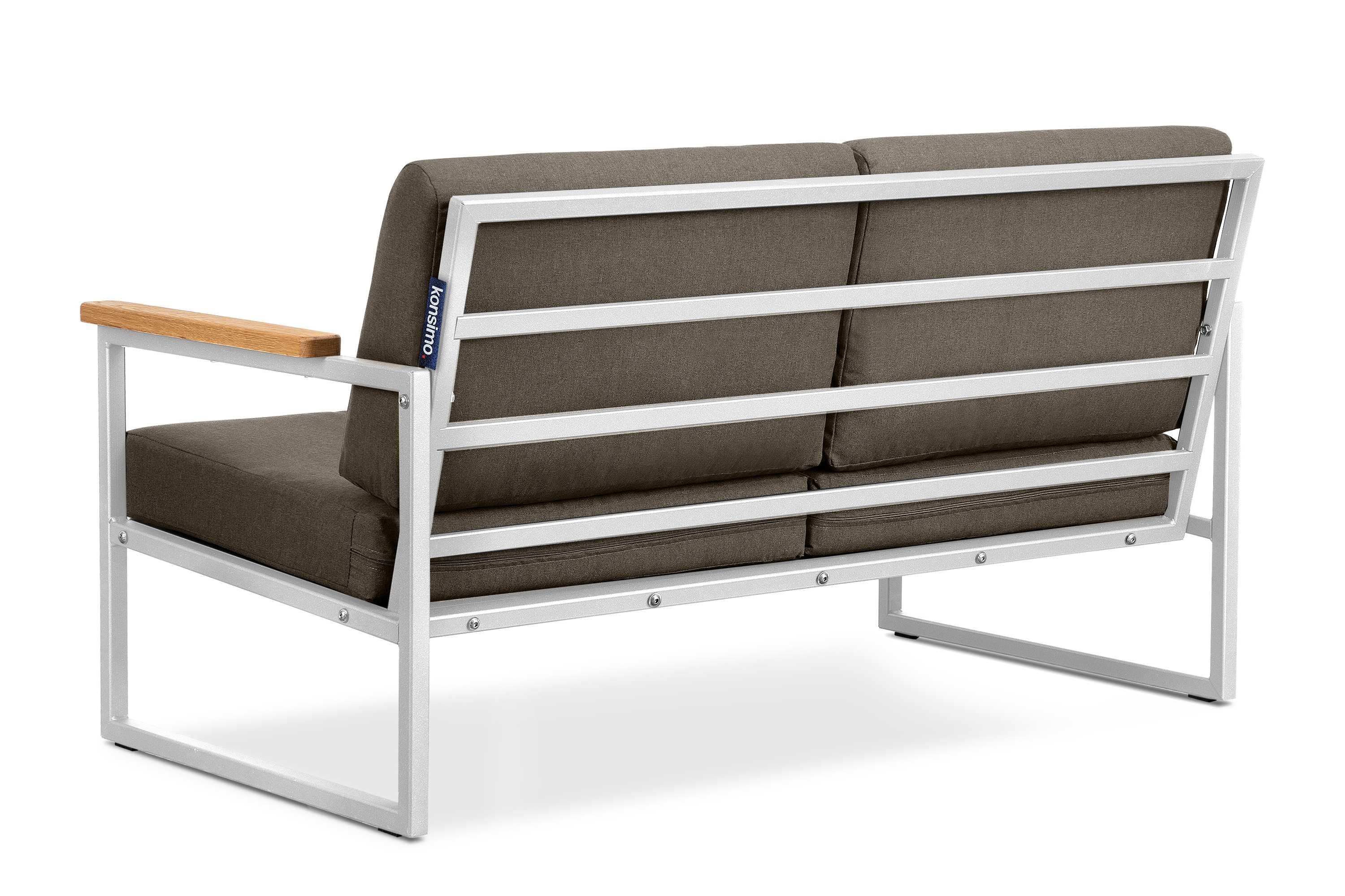 Konsimo Loungesofa TRIBO Gartensofa 2, abnehmbare Bezüge, wasser- und schmutzabweisende, pflegeleicht