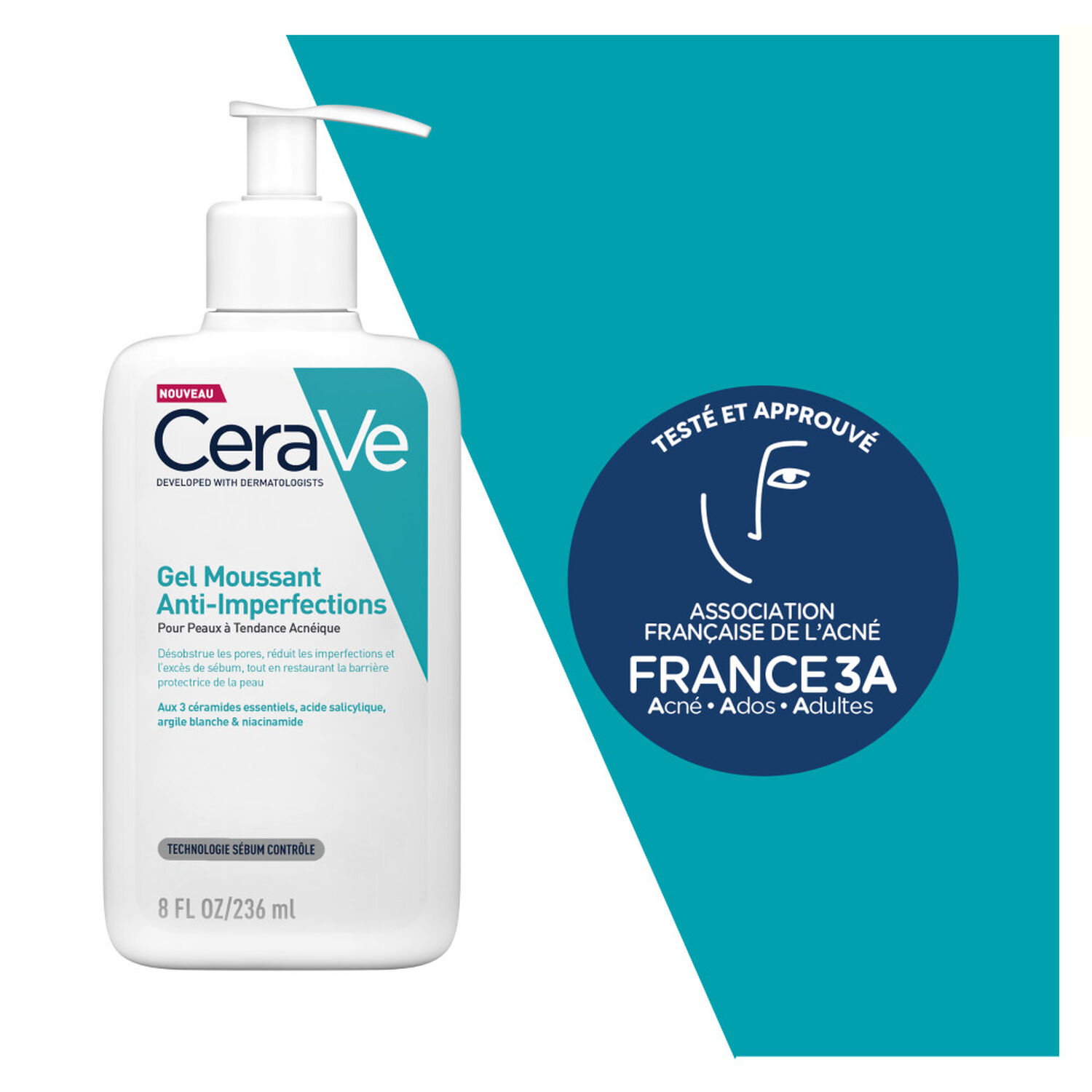 Cerave Anti-Imperfections Gel Moussant - Peaux à Tendance Acnéique - 236 ml