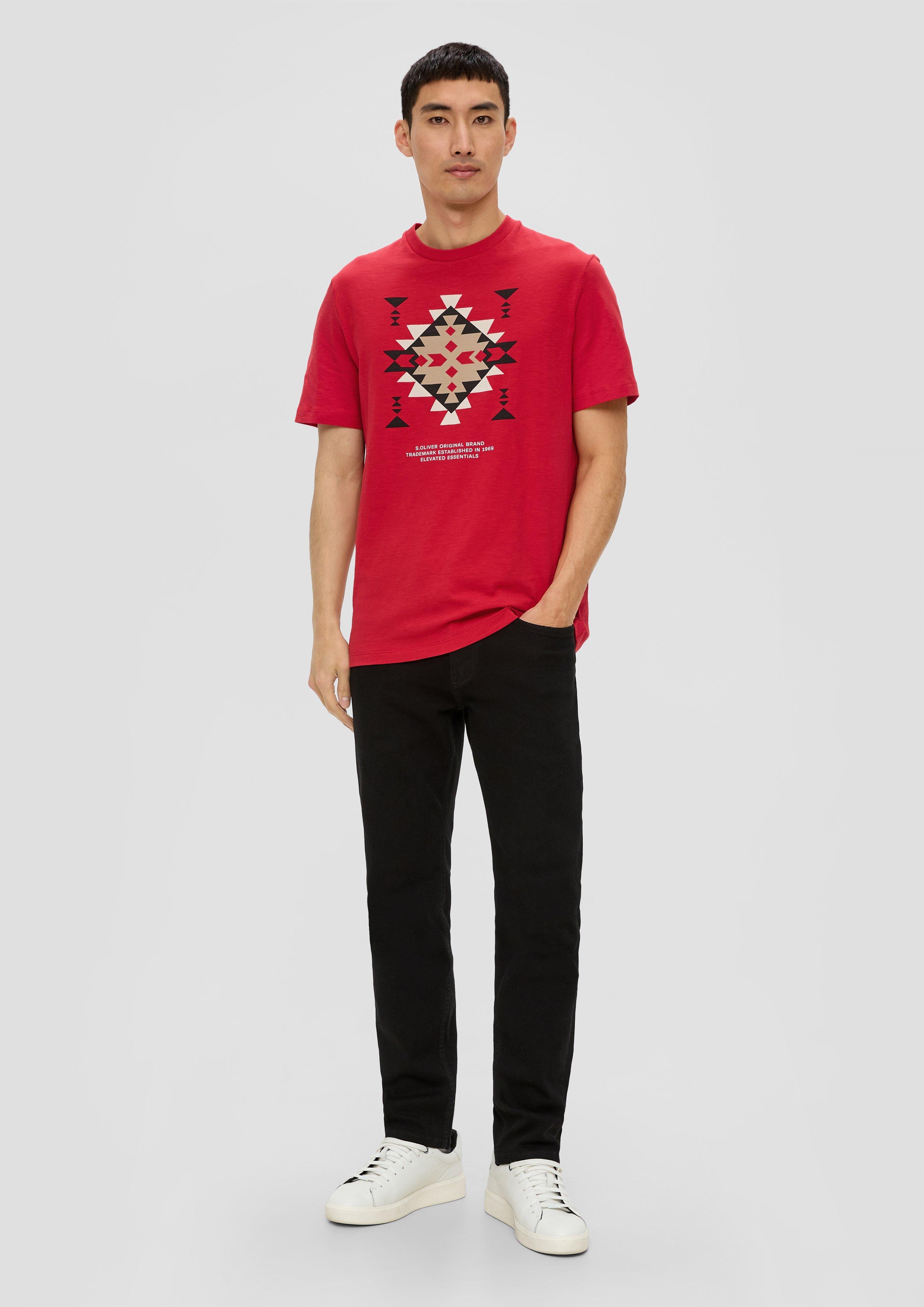 T-Shirt mit Flammgarnstruktur  2138667-31D1