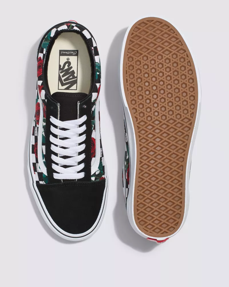 Customs Checkerboard Roses Old Skool