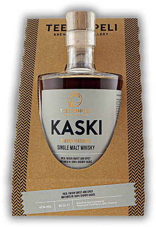 Teerenpeli Kaski Single Malt Whisky 100% Sherry Casks Teerenpeli Kaski Single Malt Whisky 100% Sherry Casks Single Malt von Finnlands erster Whisky-Destillerie. Alter 3 J. - 0,5	 Liter - Vol 43%