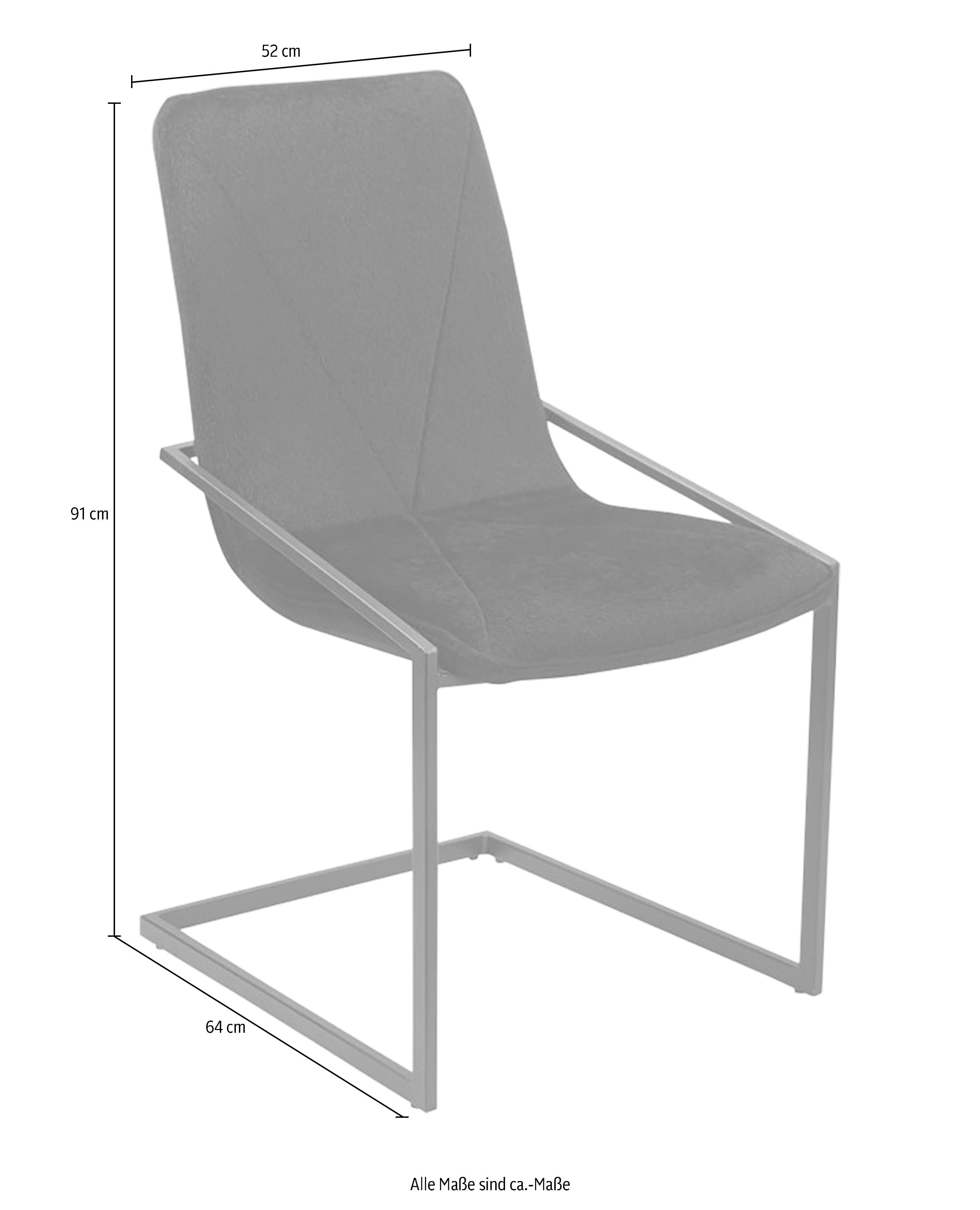 INOSIGN Freischwinger Vigga (Set, 2 St), mit weichen Samtvelours Bezug, in unterschiedlichen Farbvarianten