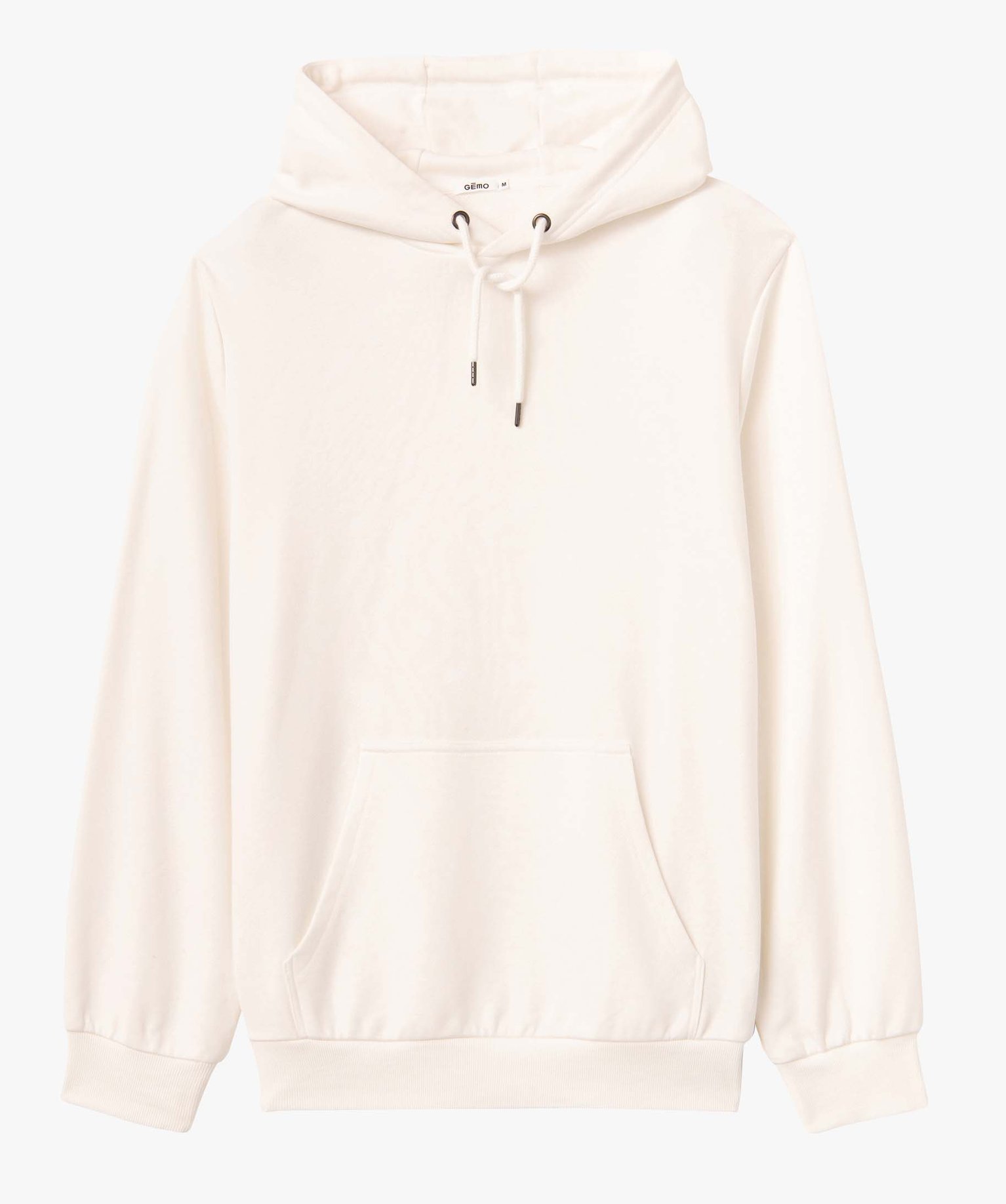 Sweat homme à capuche non molletonné blanc | GEMO
