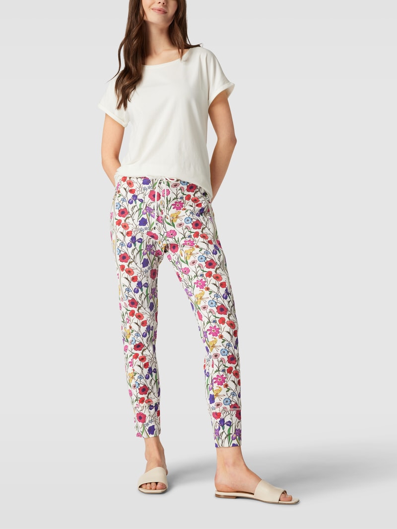 Sweatpants mit Allover-Muster Modell 'FUTURE' in weiß
