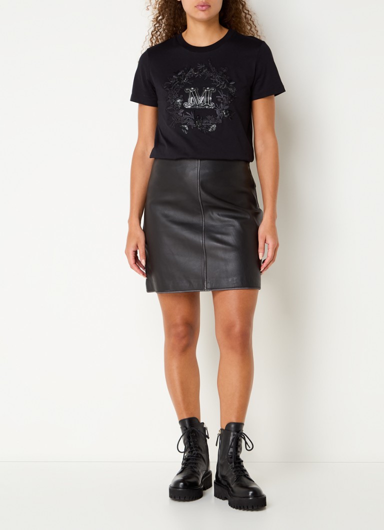 Spódniczka mini ze skóry jagnięcej MaxMara Zelia