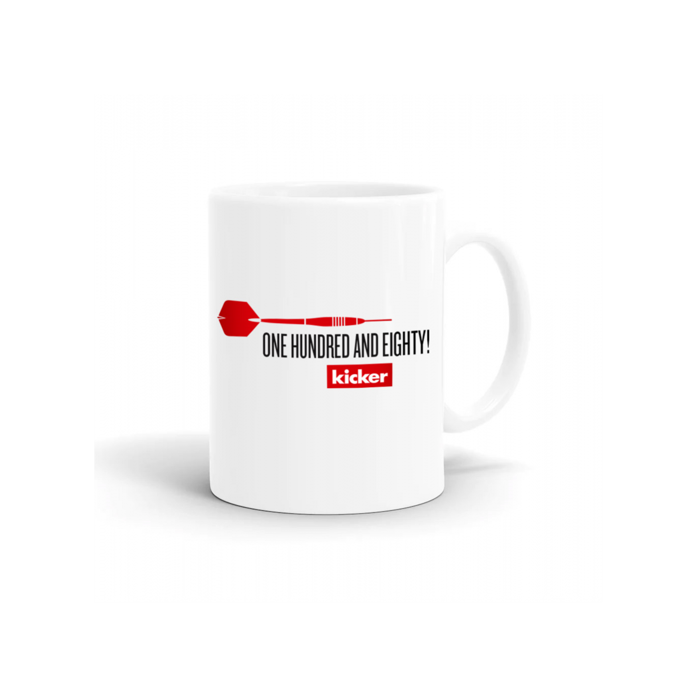 kicker OneHundredAndEighty Tasse Weiss Rot