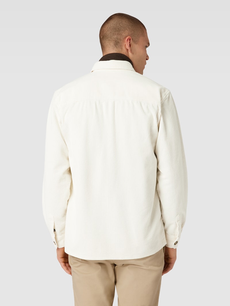 Overshirt aus Cord mit Umlegekragen in offwhite