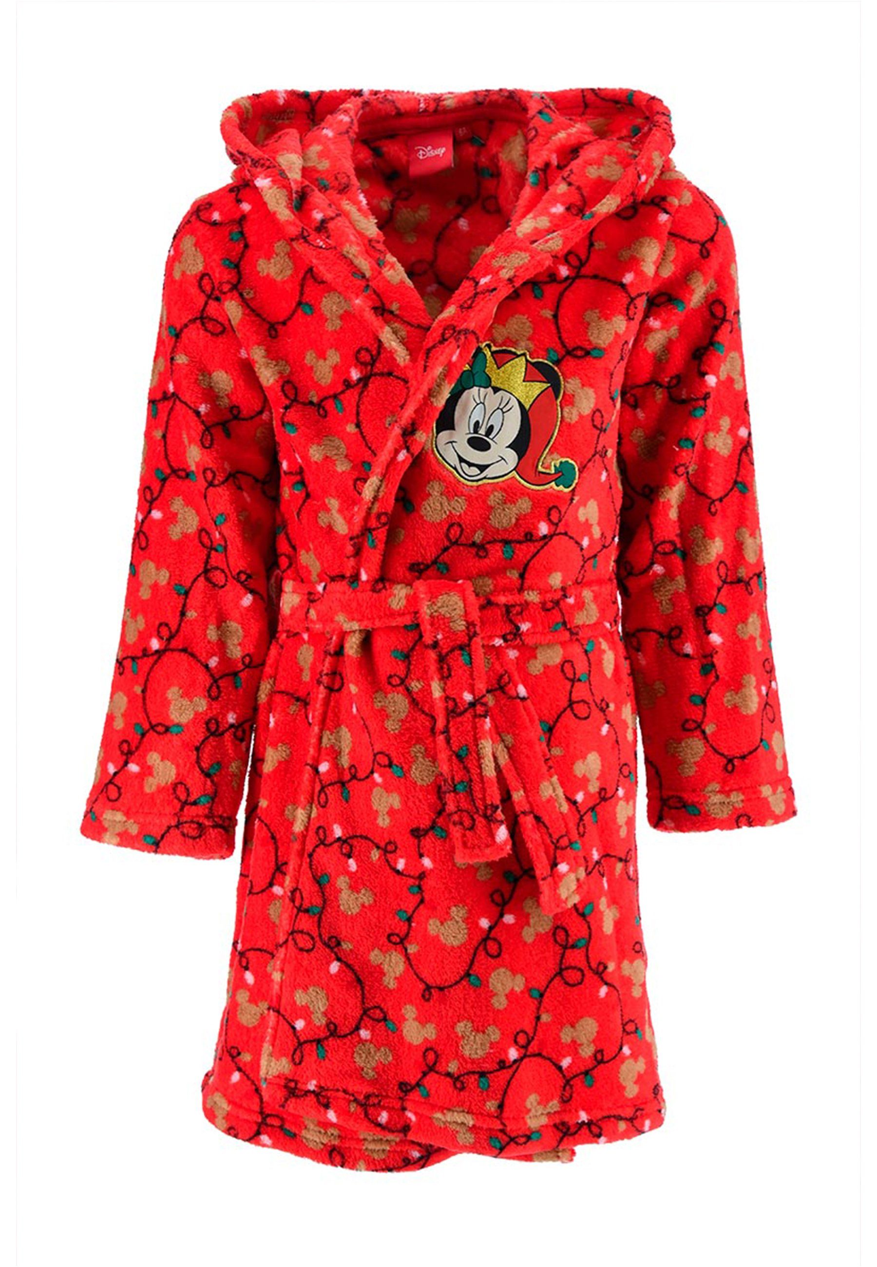 Minnie Mouse Kinderbademantel Kinder Mädchen Bademantel Morgenmantel
