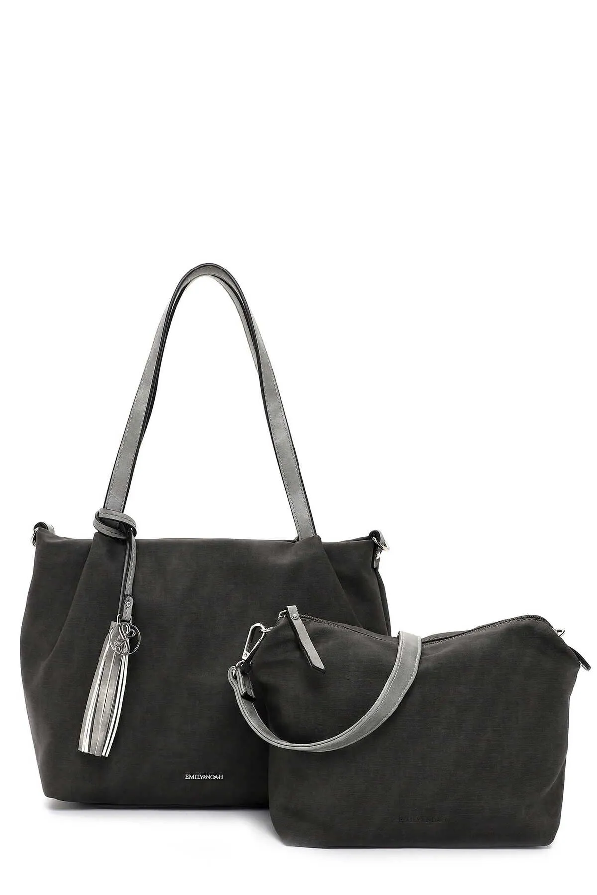 Emily & Noah  Handtasche - Grau - Unifarben