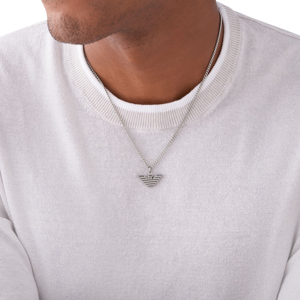 Emporio Armani Chaînette Acier inoxydable collier