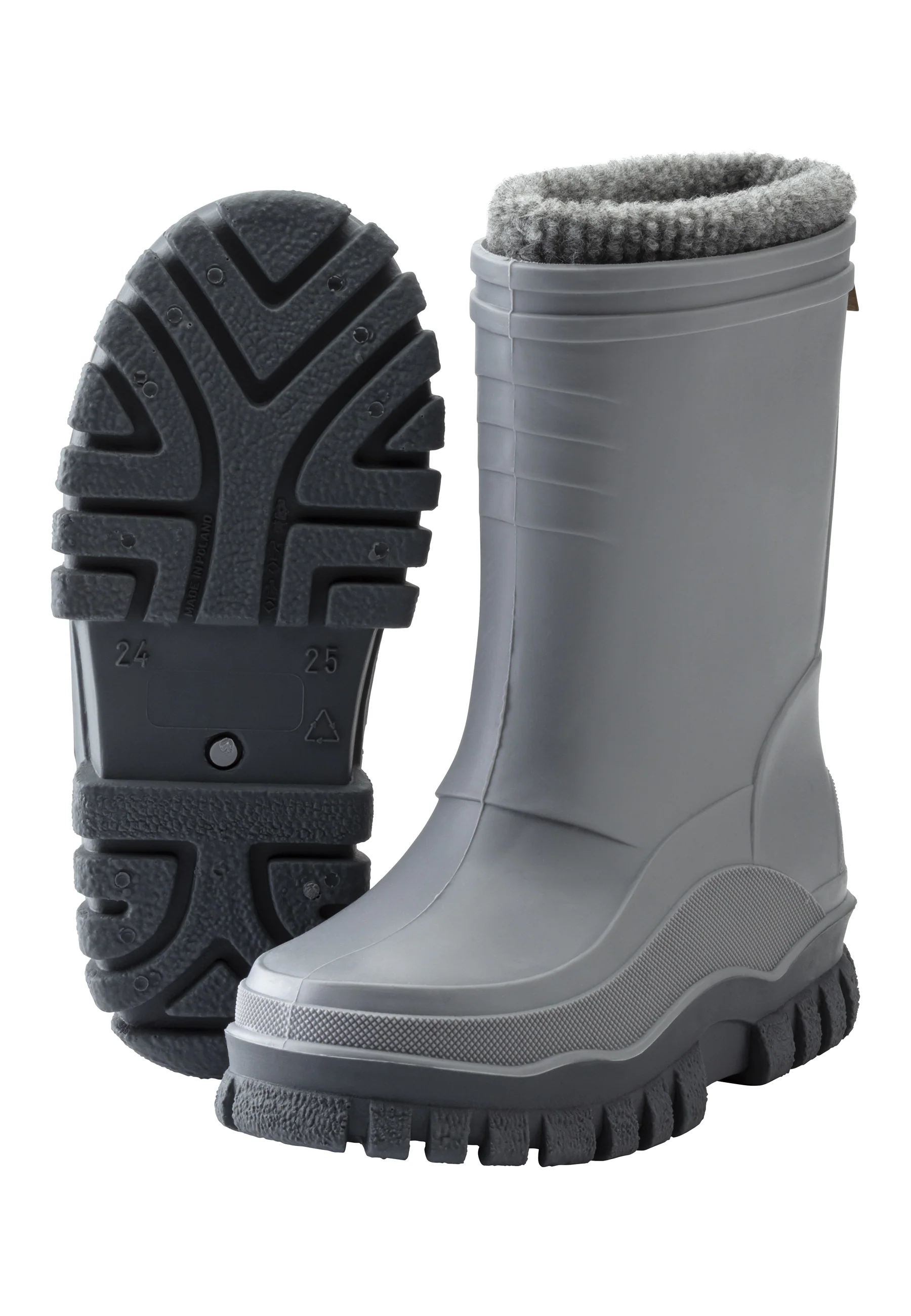 Gummistiefel in versch. Unifarben mit Innenschuh