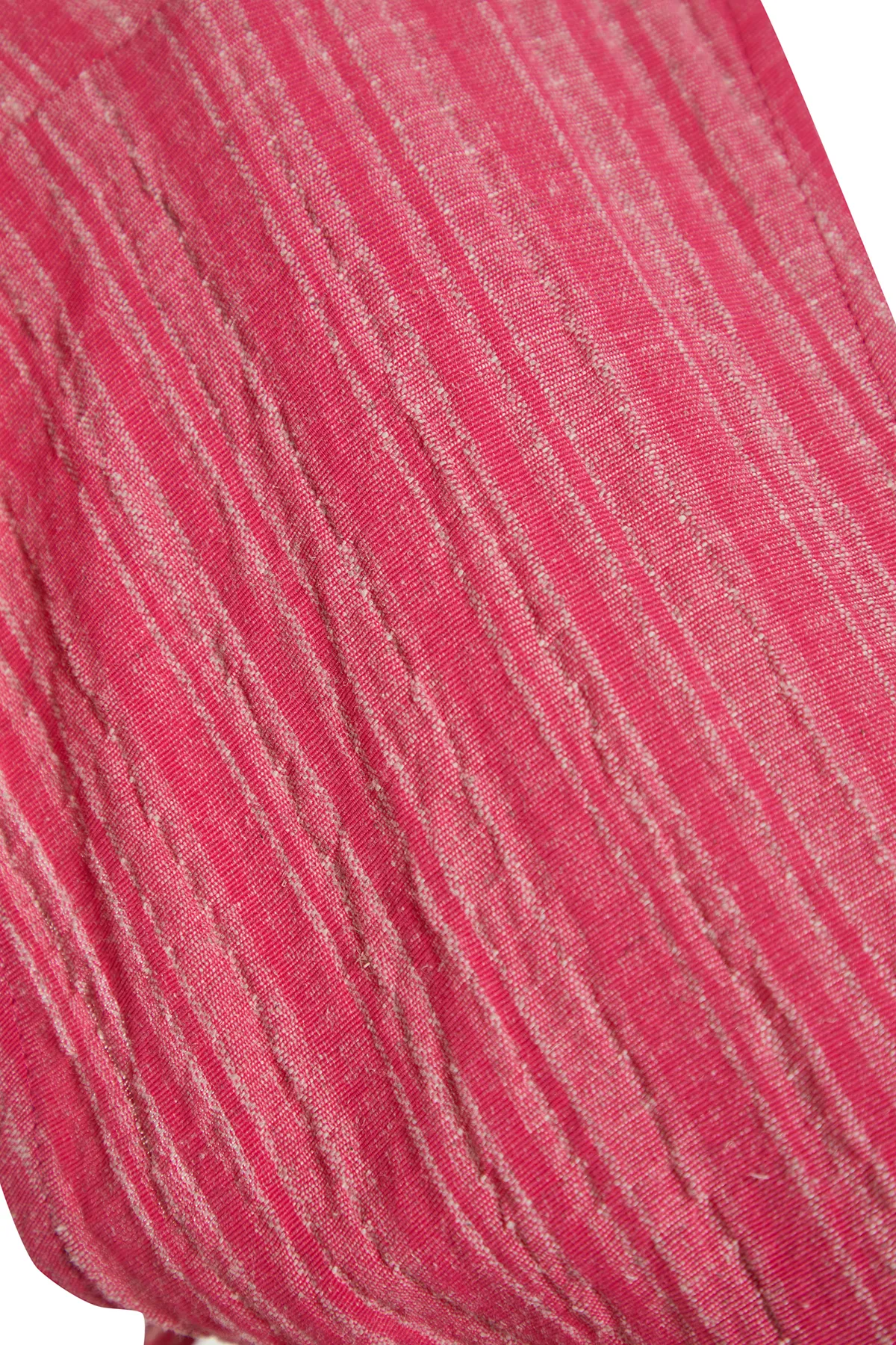 Trendyol Collection  Fuchsiafarbenes, gewebtes Mini-Strandkleid aus einer Leinenmischung mit Cut-out/Fensterausschnitt TBESS24EL00075