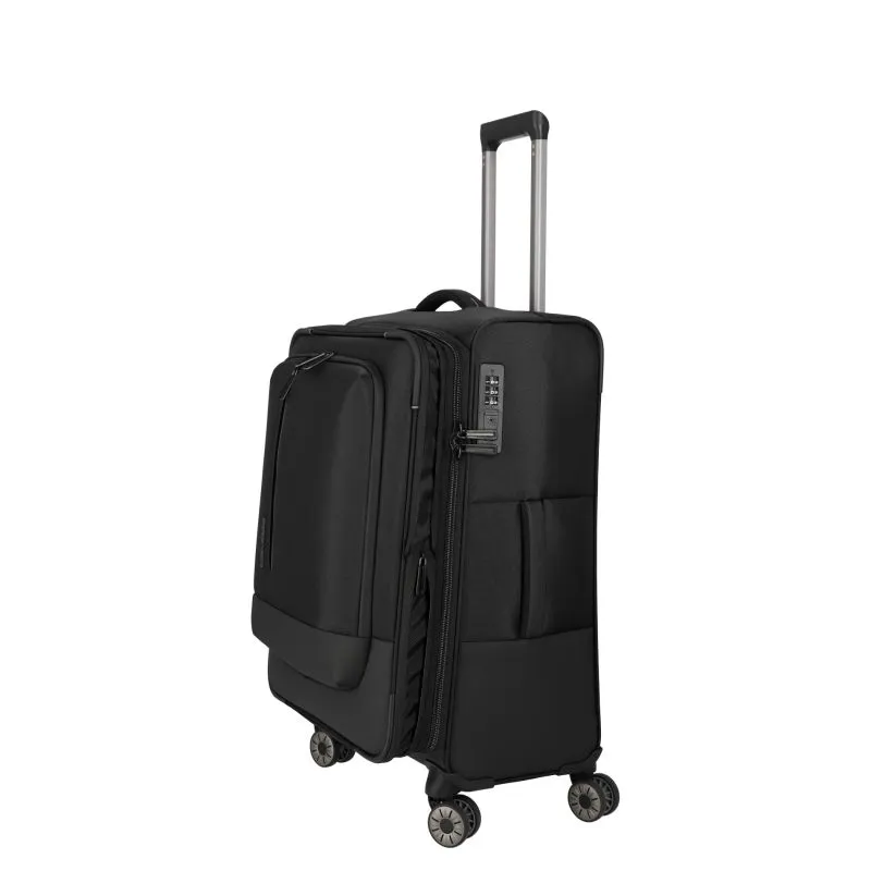 Travelite CROSSLITE Trolley M (66 cm) - Schwarz